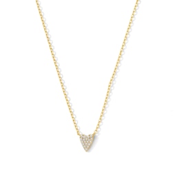 1/10 CT. T.W. Heart-Shaped Certified Lab-Grown Multi-Diamond Necklace in 10K Gold (F/VS2)