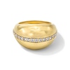 Thumbnail Image 1 of 1/2 CT. T.W. Certified Lab-Grown Diamond Tapered Dome Ring in Sterling Silver with 14K Gold Plate (F/VS2)