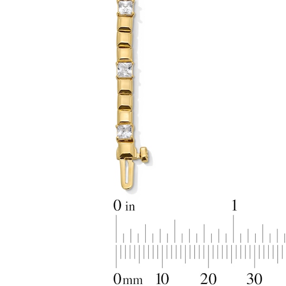 2 CT. T.w. Princess-Cut Certified Lab-Grown Diamond Station Bracelet in Sterling Silver with 14K Gold Plate (F/Vs2)