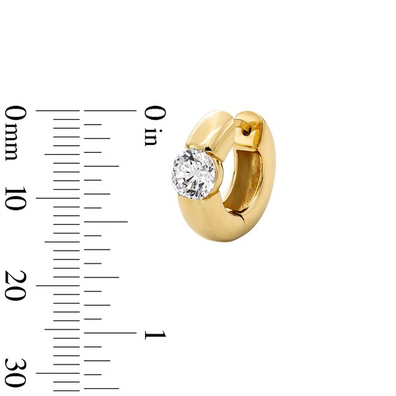 2 CT. T.w. Certified Lab-Grown Diamond Solitaire Hoop Earrings in Sterling Silver with 14K Gold Plate (F/Vs2)