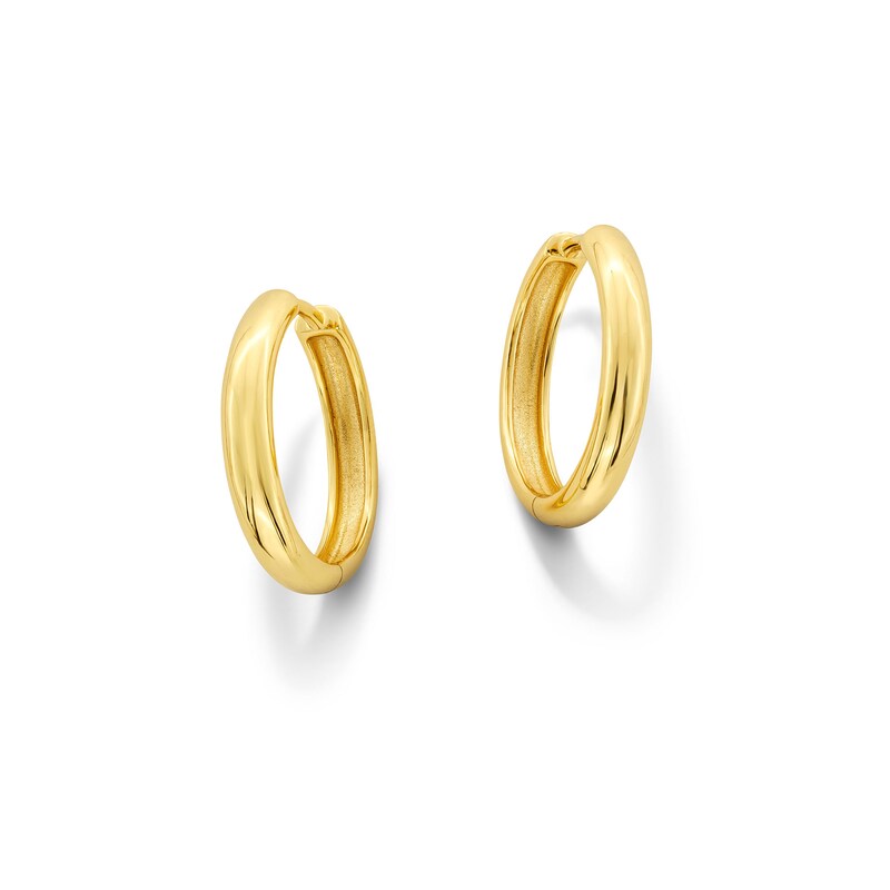 Main Image 1 of 17.6mm Hoop Earrings in Sterling Silver with 18K Gold Plate