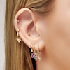 Thumbnail Image 4 of 11.8mm Huggie Hoop Earrings in Sterling Silver with 18K Gold Plate