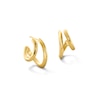Thumbnail Image 1 of 17.3mm Split Open Hoop Earrings in Sterling Silver with 18K Gold Plate