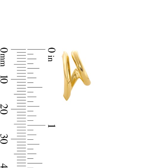 17.3mm Split Open Hoop Earrings in Sterling Silver with 18K Gold Plate
