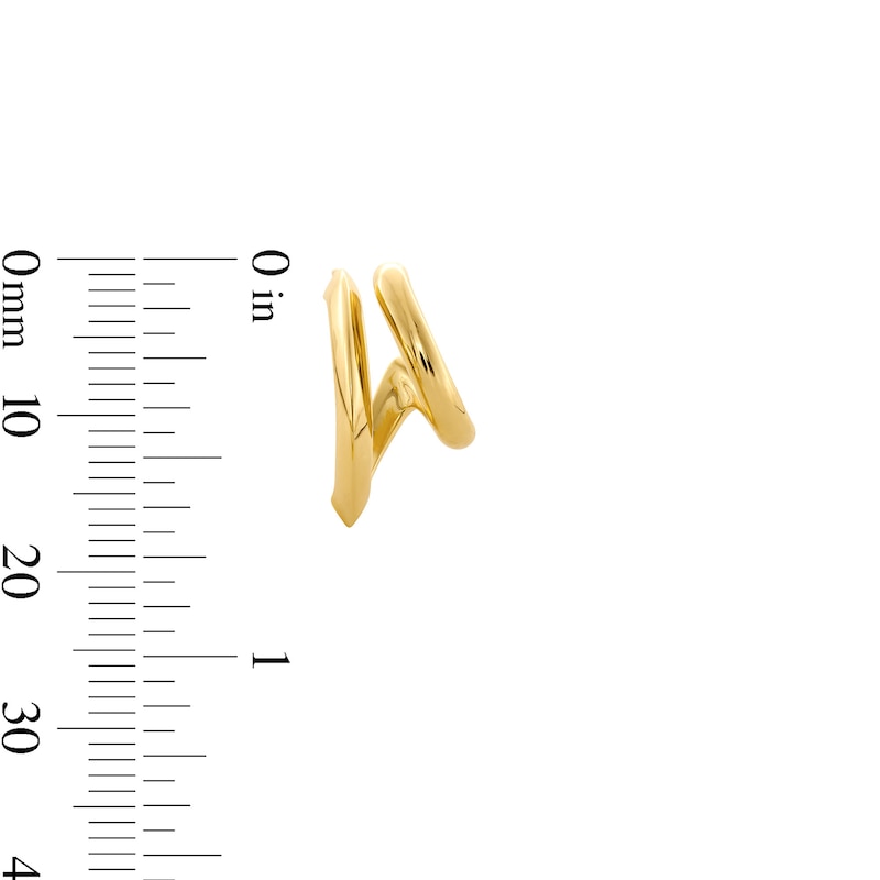 Main Image 3 of 17.3mm Split Open Hoop Earrings in Sterling Silver with 18K Gold Plate
