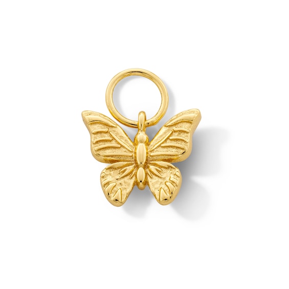 Butterfly Earring Charm in Sterling Silver with 18K Gold Plate