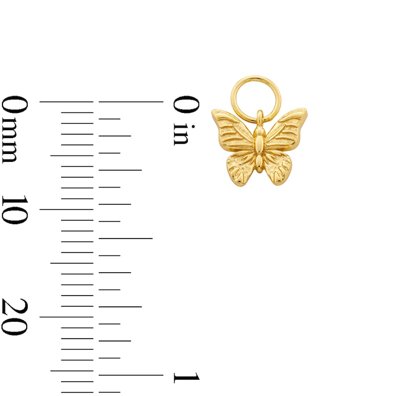 Main Image 3 of Butterfly Earring Charm in Sterling Silver with 18K Gold Plate