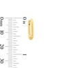 Thumbnail Image 3 of 14.0mm Oval Hoop Earrings in Sterling Silver with 18K Gold Plate