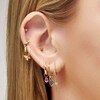 Thumbnail Image 4 of 14.0mm Oval Hoop Earrings in Sterling Silver with 18K Gold Plate
