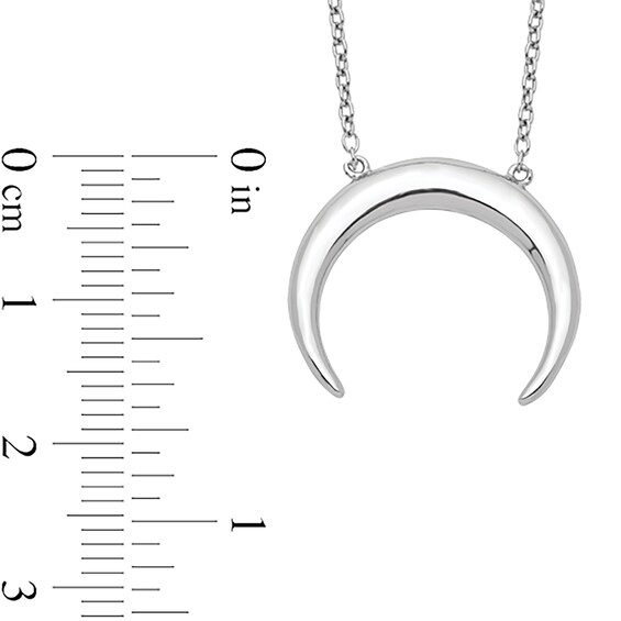 Crescent Moon Necklace in Sterling Silver