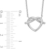 Thumbnail Image 2 of Knotted Heart Necklace in Sterling Silver - 17.75”