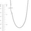 Thumbnail Image 2 of Cable Chain Necklace with Curved Side Cross in Sterling Silver - 19”