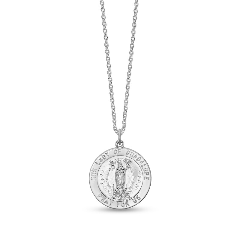 Main Image 1 of Our Lady of Guadalupe Medal Pendant in Sterling Silver