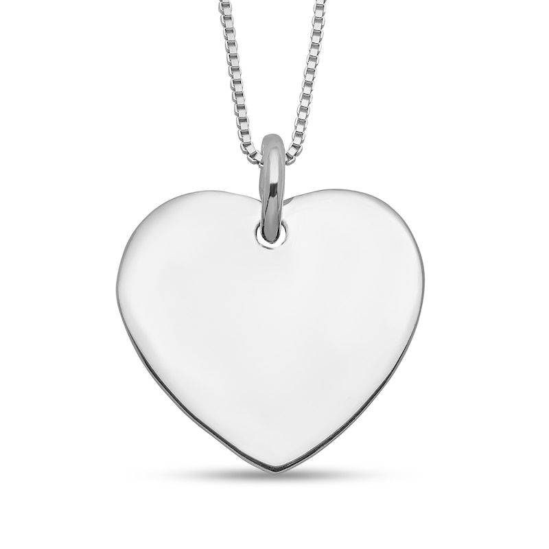 Main Image 1 of Heart Charm Pendant in Sterling Silver