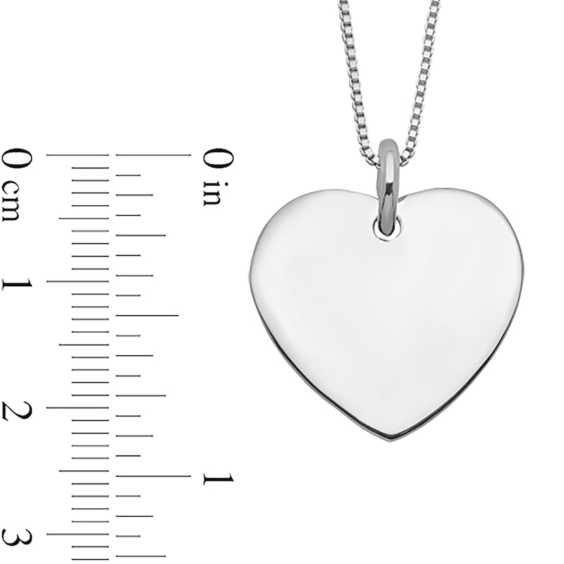 Main Image 2 of Heart Charm Pendant in Sterling Silver