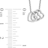 Thumbnail Image 2 of Tilted Trio Hearts Pendant in Sterling Silver