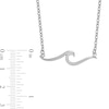 Thumbnail Image 2 of Wave Necklace in Sterling Silver