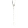 Thumbnail Image 1 of Angel and Cross Beaded Rosary Necklace in Sterling Silver