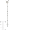 Thumbnail Image 2 of Angel and Cross Beaded Rosary Necklace in Sterling Silver