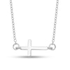 Thumbnail Image 1 of Sideways Cross Necklace in Sterling Silver
