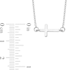 Thumbnail Image 2 of Sideways Cross Necklace in Sterling Silver