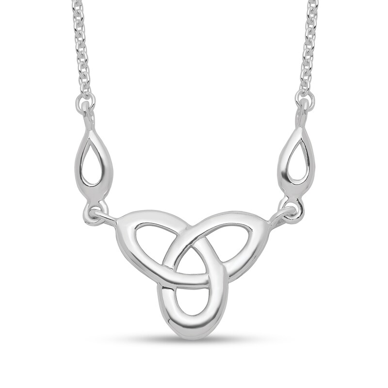 Main Image 1 of Celtic Knot Necklace in Sterling Silver