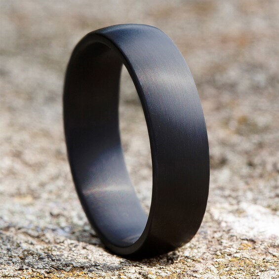 6.0mm Satin Engravable Wedding Band in Tantalum (1-2 lines)