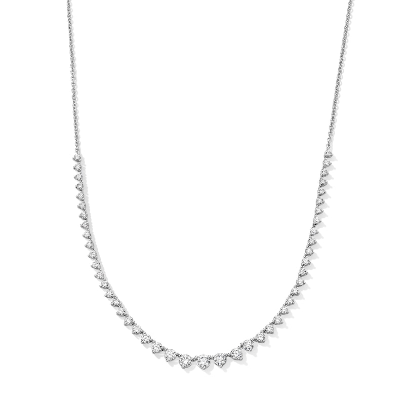 Main Image 1 of 2 CT. T.W. Certified Lab-Grown Diamond Graduated Line Necklace in 10K White Gold (F/VS2)