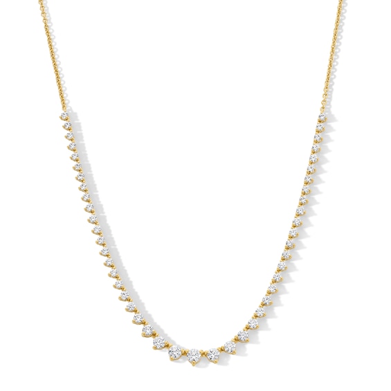 2 CT. T.w. Certified Lab-Grown Diamond Graduated Line Necklace in 10K Gold (F/Vs2)