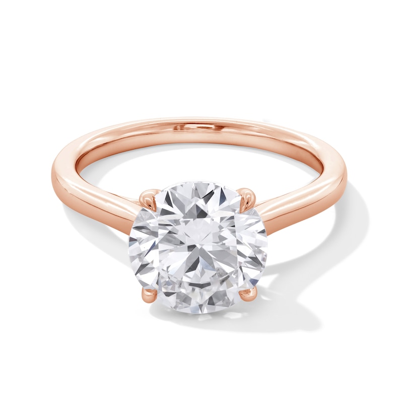 Main Image 1 of 3 CT. Certified Lab-Grown Diamond Solitaire Engagement Ring in 14K Rose Gold (F/VS2)