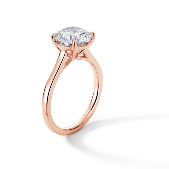 3 CT. Certified Lab-Grown Diamond Solitaire Engagement Ring in 14K Rose Gold (F/Vs2)