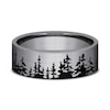 Thumbnail Image 3 of 8.0mm Satin Tree Line Engravable Wedding Band in Tantalum (1-2 lines)