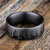 Thumbnail Image 4 of 8.0mm Satin Tree Line Engravable Wedding Band in Tantalum (1-2 lines)