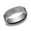 Thumbnail Image 1 of 7.0mm Satin Celtic Trefoil Engravable Wedding Band in Tantalum (1-2 lines)