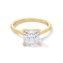 3 CT. Princess-Cut Certified Lab-Grown Diamond Solitaire Engagement Ring in 14K Gold (F/VS2)