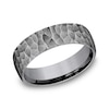 Thumbnail Image 1 of 6.5mm Hammered Finish Engravable Wedding Band in Tantalum (1-2 lines)