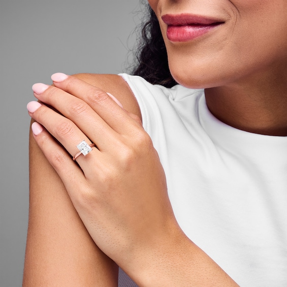 CT. Radiant-Cut Certified Lab-Grown Diamond Solitaire Engagement Ring in 14K Rose Gold (F/Vs2