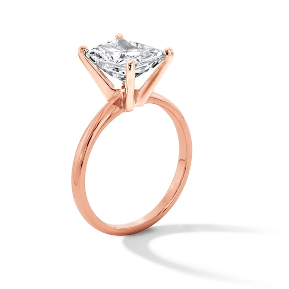 CT. Radiant-Cut Certified Lab-Grown Diamond Solitaire Engagement Ring in 14K Rose Gold (F/Vs2