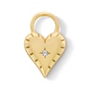 Thumbnail Image 1 of Certified Lab-Grown Diamond Accent Heart Earring Charm in Sterling Silver with 18K Gold Plate (F/VS2)