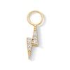 Thumbnail Image 1 of Certified Lab-Grown Diamond Accent Lightning Bolt Earring Charm in Sterling Silver with 18K Gold Plate (F/VS2)
