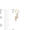 Thumbnail Image 3 of Certified Lab-Grown Diamond Accent Lightning Bolt Earring Charm in Sterling Silver with 18K Gold Plate (F/VS2)