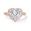 Thumbnail Image 1 of 3-5/8 CT. T.W. Heart-Shaped Certified Lab-Grown Diamond Frame Split Shank Engagement Ring in 14K Rose Gold (F/VS2)