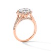 Thumbnail Image 2 of 3-5/8 CT. T.W. Heart-Shaped Certified Lab-Grown Diamond Frame Split Shank Engagement Ring in 14K Rose Gold (F/VS2)