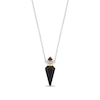 Thumbnail Image 1 of Enchanted Disney Villains Evil Queen Onyx, Garnet and Black Diamond Dagger Necklace in Sterling Silver - 20"