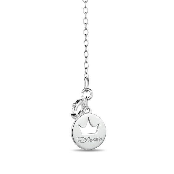 Enchanted Disney Villains Evil Queen Onyx, Garnet and Black Diamond Dagger Necklace in Sterling Silver - 20"