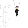 Thumbnail Image 3 of Enchanted Disney Villains Evil Queen Onyx, Garnet and Black Diamond Dagger Necklace in Sterling Silver - 20"