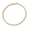 Thumbnail Image 1 of 2.6mm Diamond-Cut Ice Bead Chain Bracelet in Solid 10K Two-Tone Gold - 7.5"