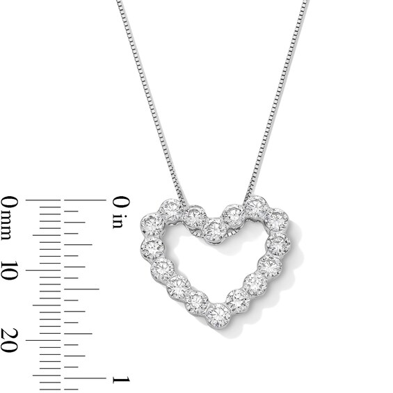 2 CT. T.w. Certified Lab-Grown Diamond Heart Pendant in 10K White Gold (F/Vs2)