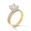 Thumbnail Image 2 of 4-1/3 CT. T.W. Princess-Cut Certified Lab-Grown Diamond Bridal Set in 14K Gold (F/VS2)