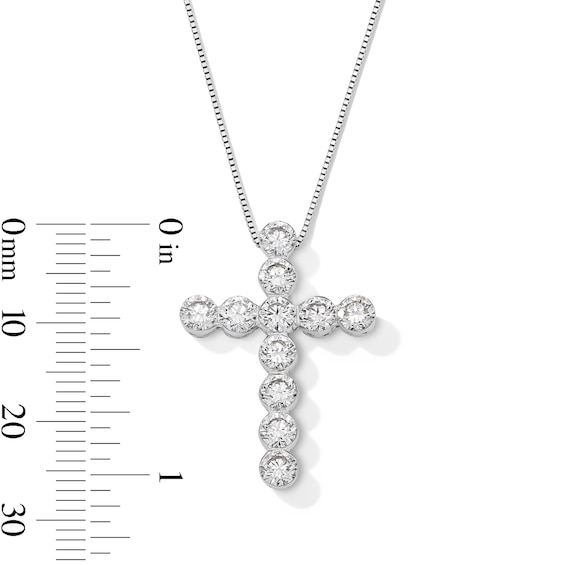 2 CT. T.w. Lab-Grown Diamond Cross Pendant in 10K White Gold (F/Vs2)
